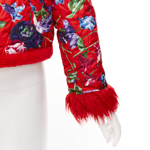 Women's Kenzo Reversible Floral Faux Fur Jacket