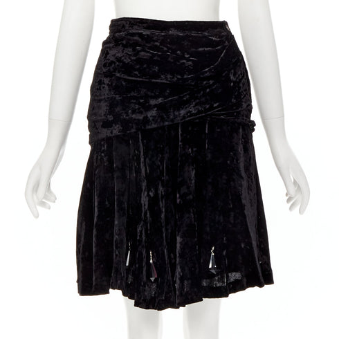Women's Comme Des Garcons Velvet Crystal Skirt