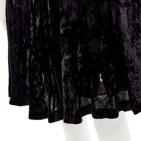 Women's Comme Des Garcons Velvet Crystal Skirt