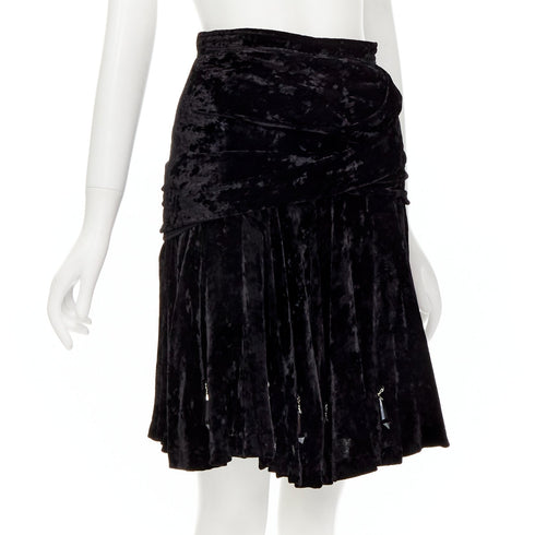 Women's Comme Des Garcons Velvet Crystal Skirt
