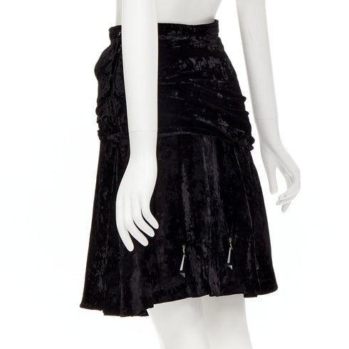 Women's Comme Des Garcons Velvet Crystal Skirt