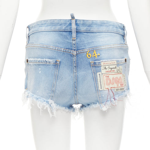 Women's Dsquared2 Distressed Denim Booty Shorts