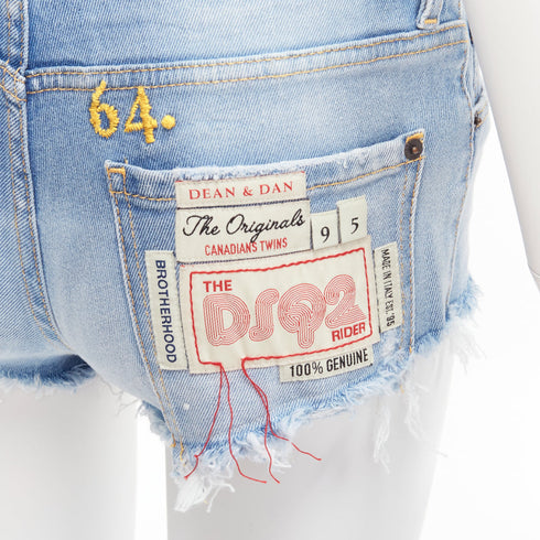 Women's Dsquared2 Distressed Denim Booty Shorts
