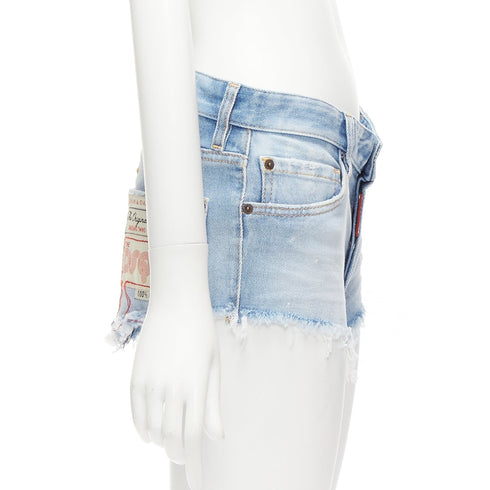Women's Dsquared2 Distressed Denim Booty Shorts