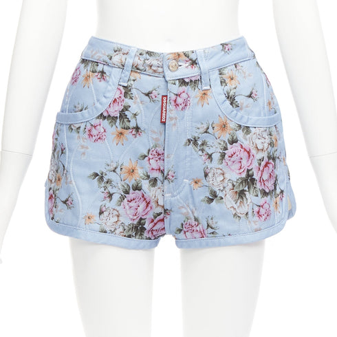 Women's Dsquared2 Floral Quilted Cotton Shorts