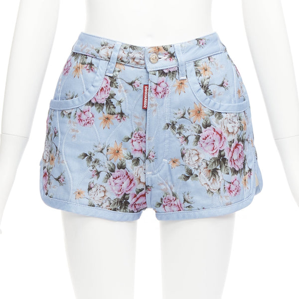 Women's Dsquared2 Floral Quilted Cotton Shorts