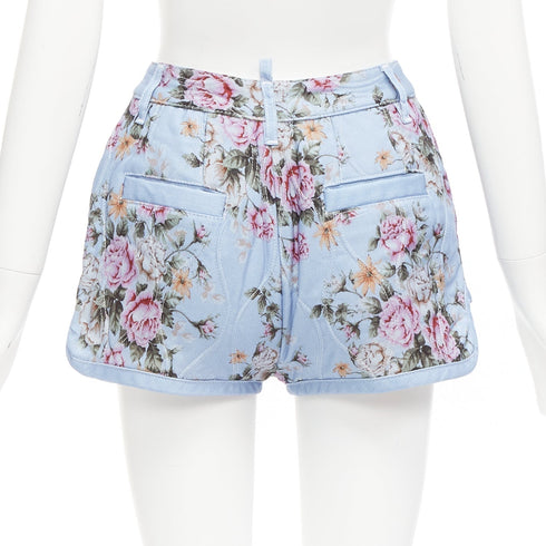 Women's Dsquared2 Floral Quilted Cotton Shorts