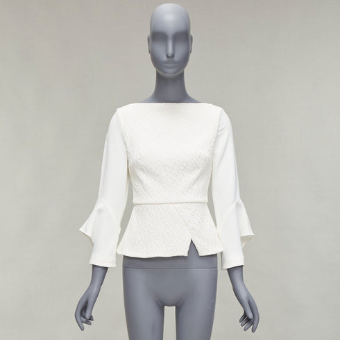 Women's Roland Mouret 2018 Crepe Peplum Top
