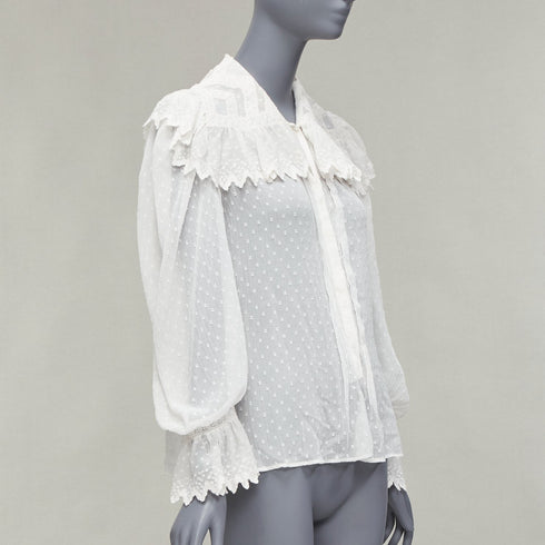 Women's Etro Plisse Ruffle Collar Blouse