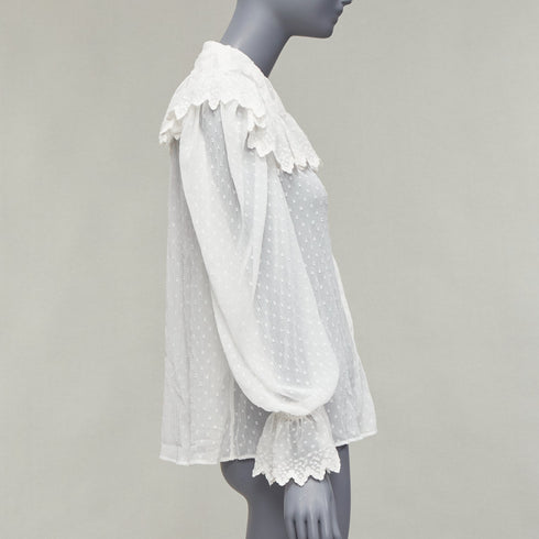Women's Etro Plisse Ruffle Collar Blouse
