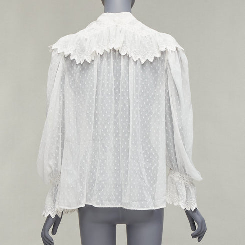 Women's Etro Plisse Ruffle Collar Blouse
