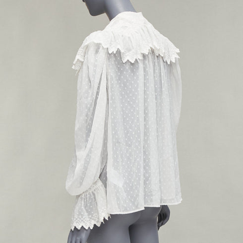 Women's Etro Plisse Ruffle Collar Blouse