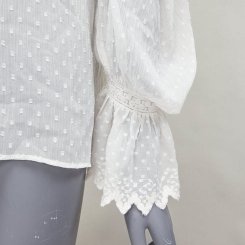 Women's Etro Plisse Ruffle Collar Blouse