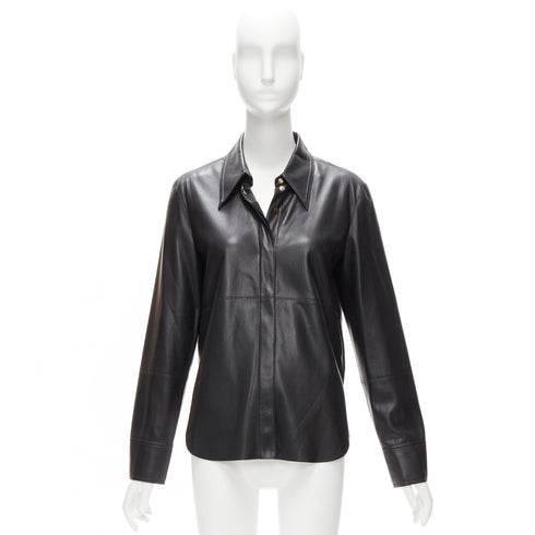 Women's Nanushka Vegan Leather Long Sleeve Shirt