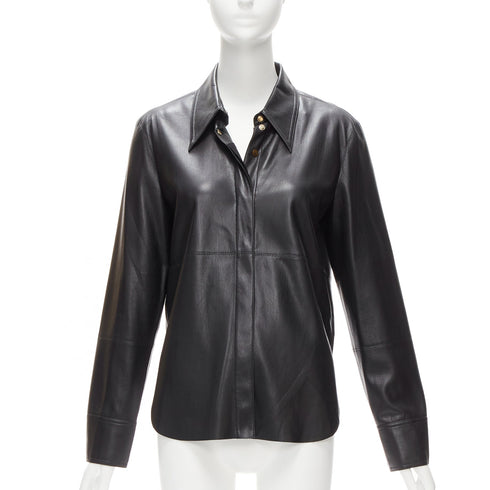 Women's Nanushka Vegan Leather Long Sleeve Shirt