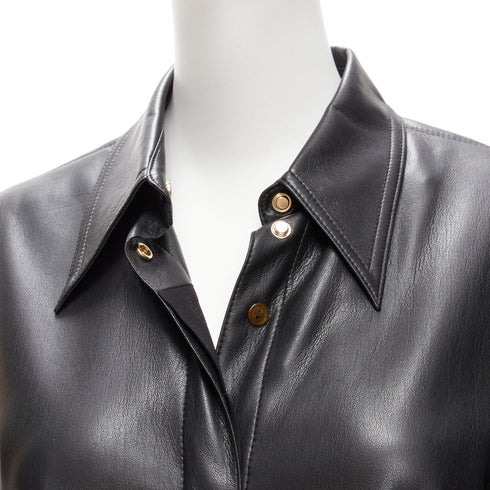 Women's Nanushka Vegan Leather Long Sleeve Shirt