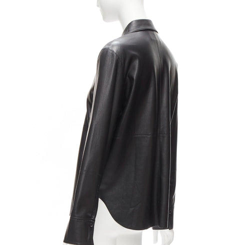Women's Nanushka Vegan Leather Long Sleeve Shirt