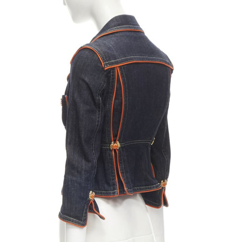 Women's Dsquared2 Crab Denim Cropped Jacket