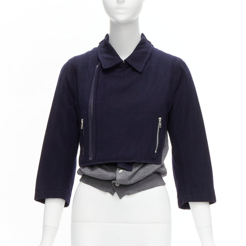Women's Comme Des Garcons Wool Cropped Cardigan