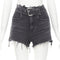 Women's Alexander Wang Denim Buckle Frayed Shorts