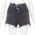 Women's Alexander Wang Denim Buckle Frayed Shorts