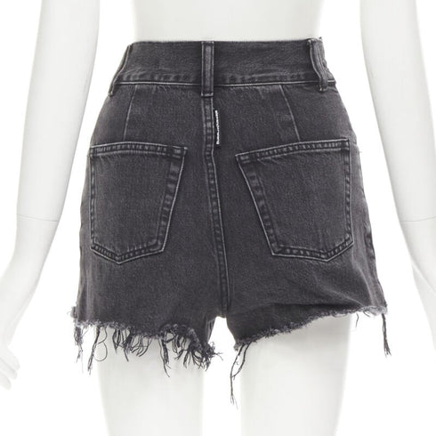 Women's Alexander Wang Denim Buckle Frayed Shorts
