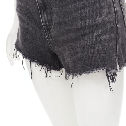 Women's Alexander Wang Denim Buckle Frayed Shorts
