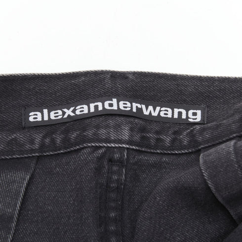 Women's Alexander Wang Denim Buckle Frayed Shorts