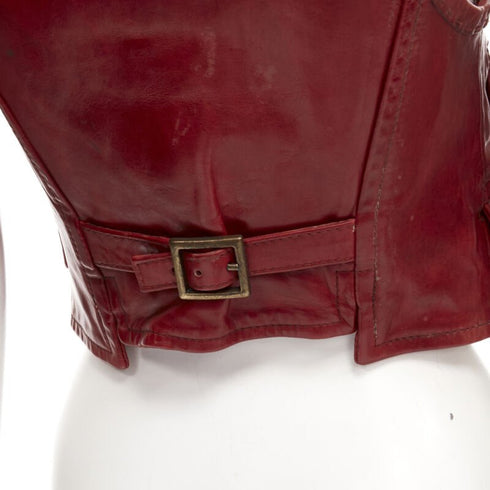 Women's Dsquared2 Distressed Leather Crop Vest