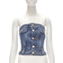 Women's Dsquared2 Denim Boned Corset Bustier Top