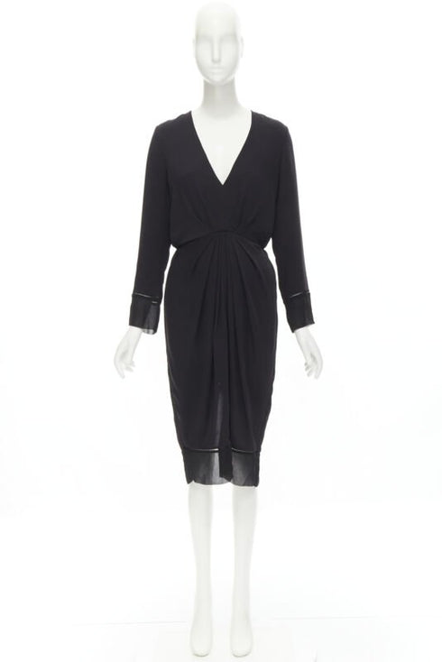 Women's Zimmermann V Neck Gathered Lattice Dress