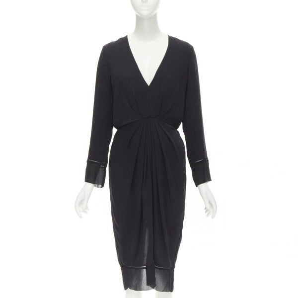 Women's Zimmermann V Neck Gathered Lattice Dress