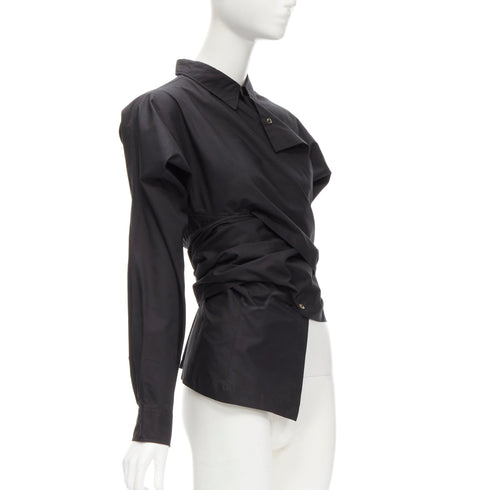 Women's Comme Des Garcons Wrap Bias Placket Shirt