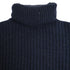 Women's Brunello Cucinelli Ribbed-Knit Rolled Neck Sweater in Navy Blue Cashmere