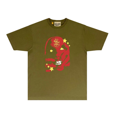 Gallery Dept T Shirt Retro Printed Loose Short-Sleeved Shirt