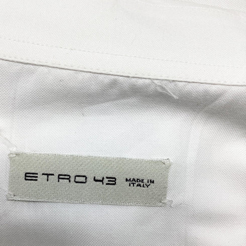 Men's Etro Button Down Shirt in White Cotton