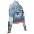Women's Amiri Palm Tree Sunset airbrush distressed denim jacket