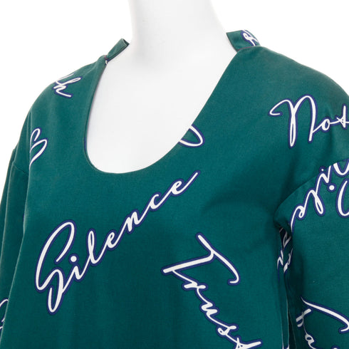 Women's Jil Sander cotton italic words graphic print dress