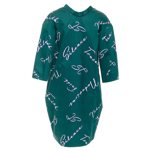 Women's Jil Sander cotton italic words graphic print dress