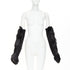 Balenciaga genuine fur chunky wool ribbed opera gloves