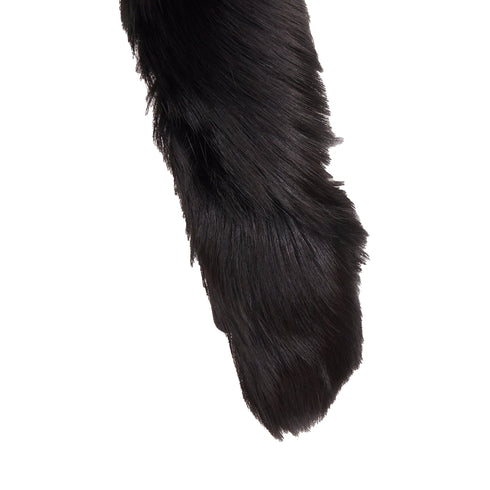 Balenciaga genuine fur chunky wool ribbed opera gloves