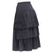 Women's Comme des Garcons grey wool corset lace tiered skirt
