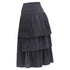 Women's Comme des Garcons grey wool corset lace tiered skirt