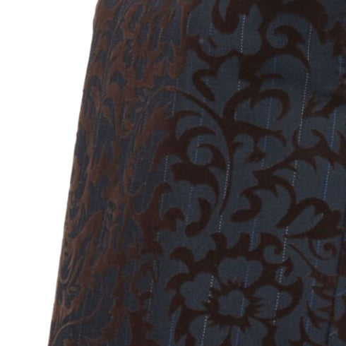 Women's Comme des Garcons pinstripe floral devore A line dress