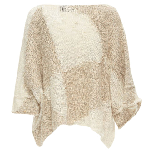 Women's Tricot Comme des Garcons crochet knit wool sweater