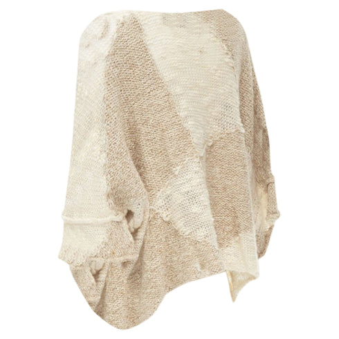 Women's Tricot Comme des Garcons crochet knit wool sweater