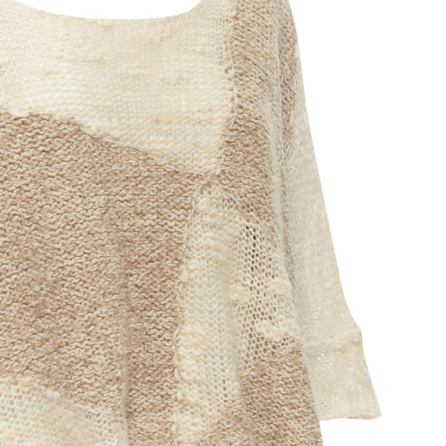 Women's Tricot Comme des Garcons crochet knit wool sweater