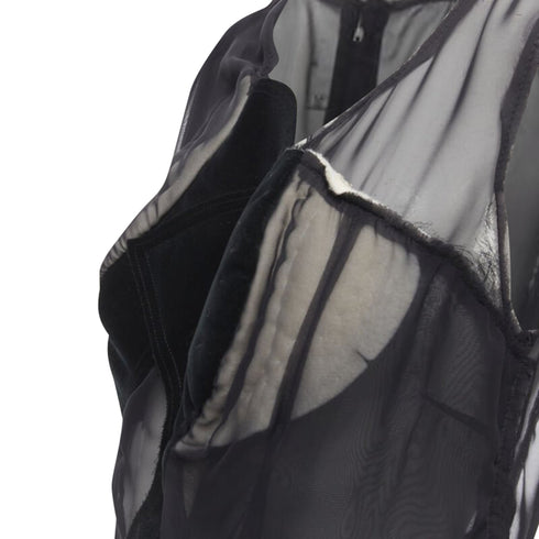 Women's Comme des Garcons velvet patchwork bumps sleeveless vest