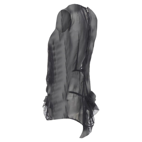 Women's Comme des Garcons velvet patchwork bumps sleeveless vest