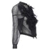 Women's Comme des Garcons sheer pleated ruffle bomber jacket